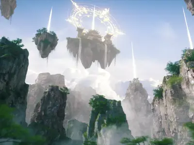 Castle in the Sky castlemountains canyon terrain Mountain pala 3D model