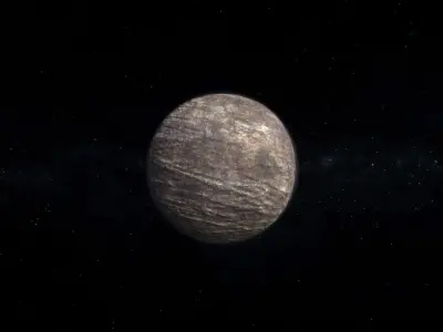 Barren Alien Planet 03 Low-poly 3D model