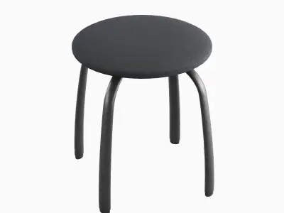 Steel Stool F 02 3D model