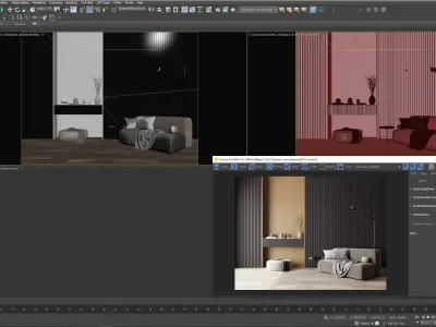 interior living room scene 57 3D model