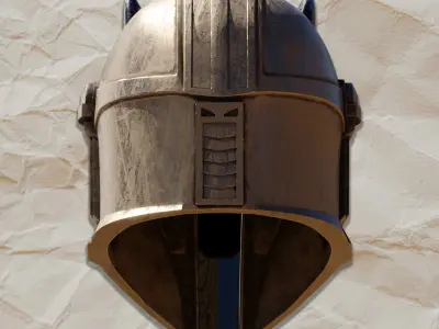 The Armorer Mandalorian Helmet 3D Model 3D print model