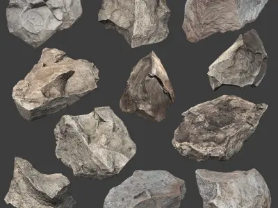 Ultimate Stones and Debris Pack Low-poly 3D model