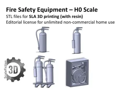 H0 Scale - Fire Safety Equipment 3D print model