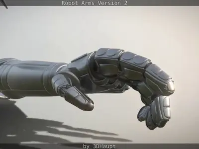 Robotarms version 2 rigged 3D model