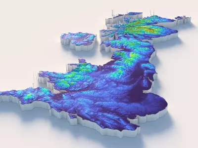 United Kingdom Terrain country  3D model