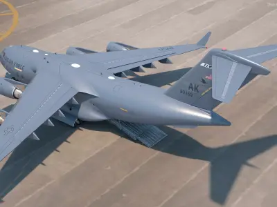  Boeing C17 Globemaster III Loaded MIM 104 Patriot 