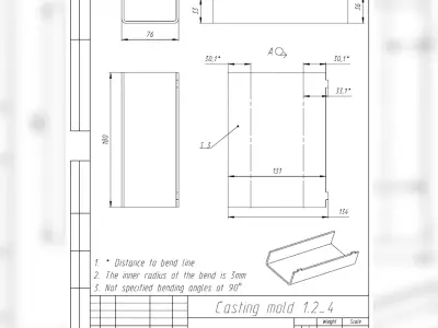 Welding Project Plans Drawings Mold 1 Pot DXF PDF 3D model