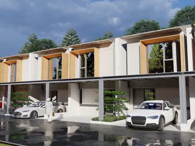 Modern House 3D Model 5 x 10 Meters Skp Lumion and DWG Files 3D model