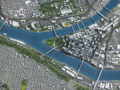 Pittsburgh Low-poly 3D model