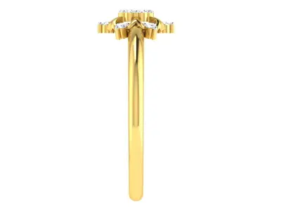 Light Weight Gold Diamond Rings-R-4148 3D print model
