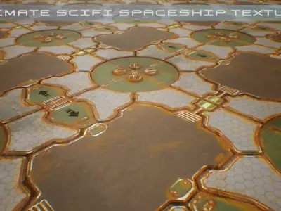 PBR Sci-Fi Spaceship Texture 40 Low-poly 3D model