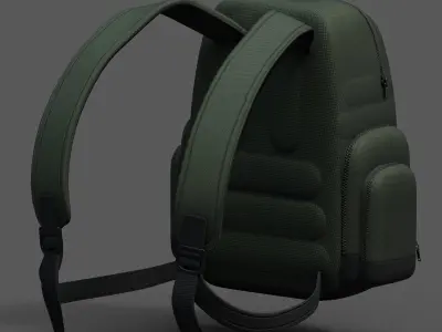 Backpack bag baggage Color 3d low poly Low-poly Low-poly 3D model