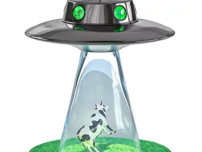 Alien Abduction Lamp 3D model