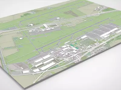 Leipzig Airport Germany 3D model