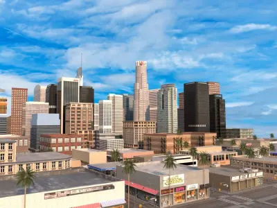 Hollywood Sign Los Angeles CA USA 3D model