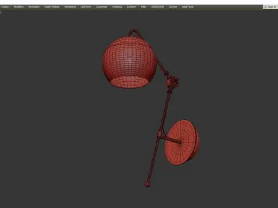 Kingsley Modern Sconce Low-poly 3D model