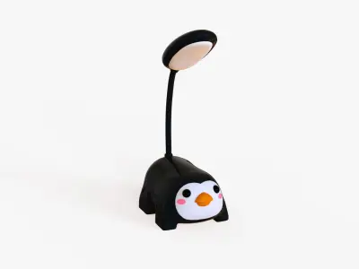 Penguin Desk Lamp Low-poly 3D model