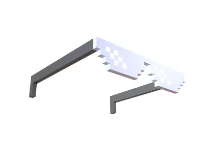 Pixel Sunglasses V1 006 Low-poly 3D model