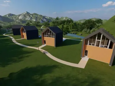 Casa Scene-villa-modern house 3D model 84