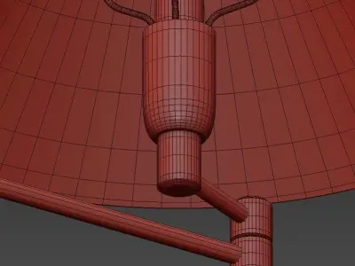 Ahmosis wall lamp with shade 3D model