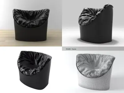 Crash bean bag chair 3D model
