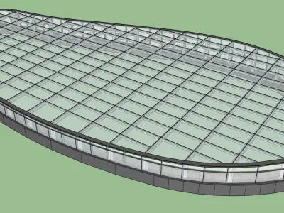 glass skylight roof top 3D model