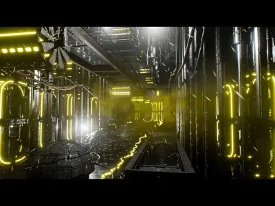 ScifiFactory Low-poly 3D model
