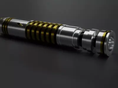 Scifi Star Wars Lightsaber Silver 3D model