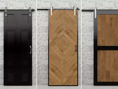 Slider Rustic door - read the description - 3D model