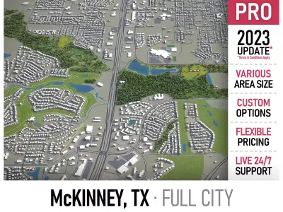 McKinney Low-poly 3D model