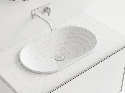 Nic Design Lama Vanity unit Set 2 3D model