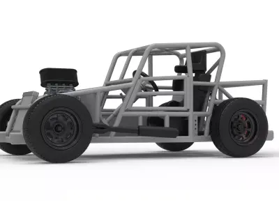 Dwarf car Base Version 2 Scale 1 to 25 3D print model