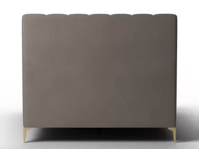 Tall Andes Vertical Channel Tufted King Bed Low-poly 3D model