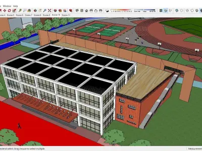 Sketchup School and University L7 3D model