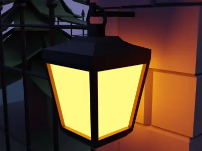 Cemetery bat flying in sky Low-poly 3D model