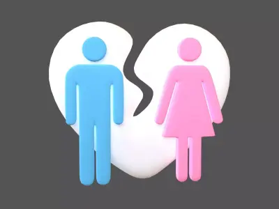 Divorce Symbol v1 006 Low-poly 3D model