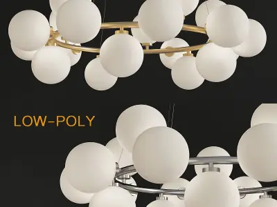 Chandelier collection 3d models Low-poly 3D model