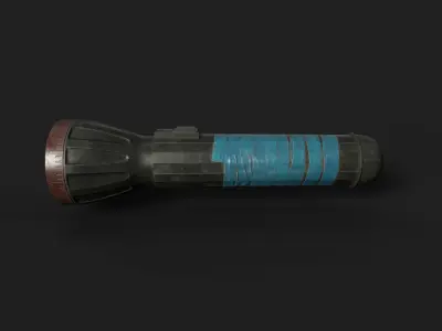 Flashlight Low-poly 3D model 13