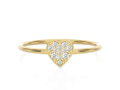 Light Minimalist Diamond Ring 3D print model shop