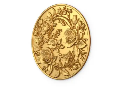 Classic Rosette carved decor ornament 515 3D print model purchase