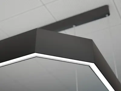 Minimalist Geometric LED Ceiling Light Low-poly 3D model