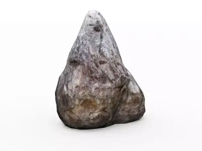 Low poly boulder rock Low-poly 3D model