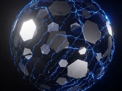 Lightning ball 3D model