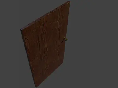 Simple interior door Low-poly 3D model