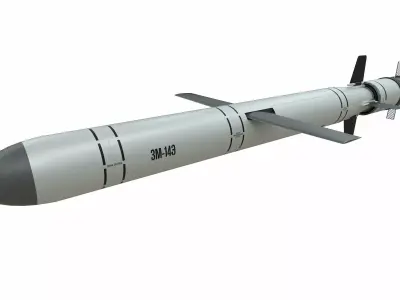 3M-54 Kalibr- 3M14 Biryuza Low-poly 3D model