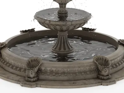 Fountain 03 PBR Realistic Low-poly 3D model