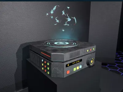 Hologram Brain Low-poly 3D model