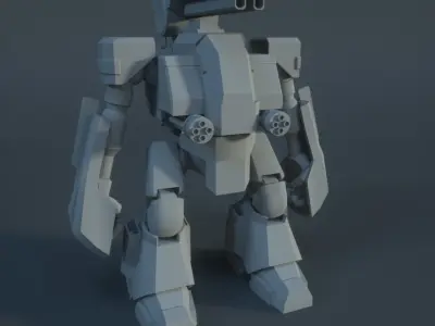 Robot Mecha Militar 3D model