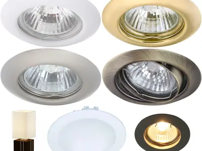 lightS downlight with gold finish 3D model