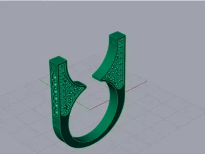 Artistic Volume stl 3d printable Ring model pr0038 3D print model purchase